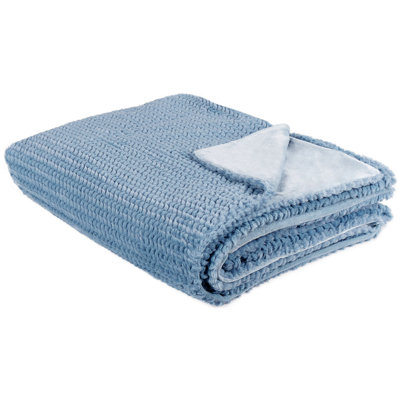 Beliani Blanket Bjas 150 X 200 Cm Blue from B&Q