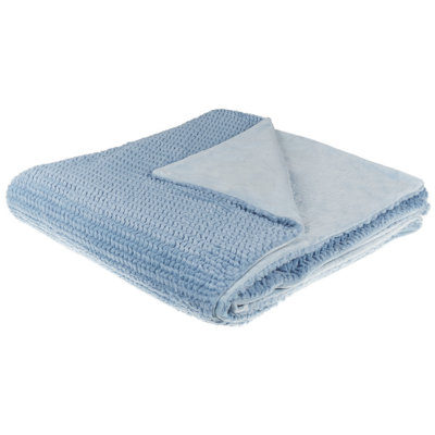 Beliani Blanket Bjas 200 X 220 Cm Blue from B&Q