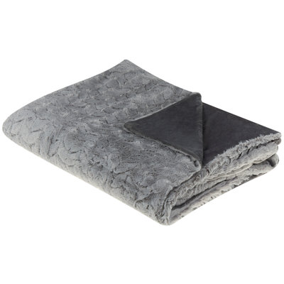 Beliani Blanket Saraswati 150 X 200 Cm Light Grey from B&Q
