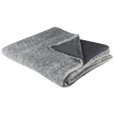 Beliani Blanket Saraswati 200 X 220 Cm Light Grey from B&Q