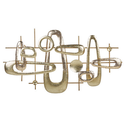B&Q -  Wall Decor Manganese Metal 50 Cm Gold
