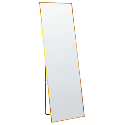 B&Q -  Standing Mirror Beauvais 156 Cm Metal Gold