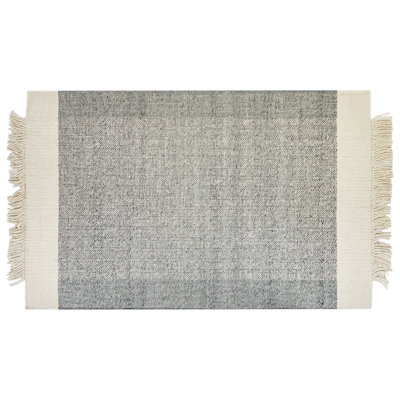 B&Q -  Rug Tatlisu Grey 140 X 200 Cm Wool