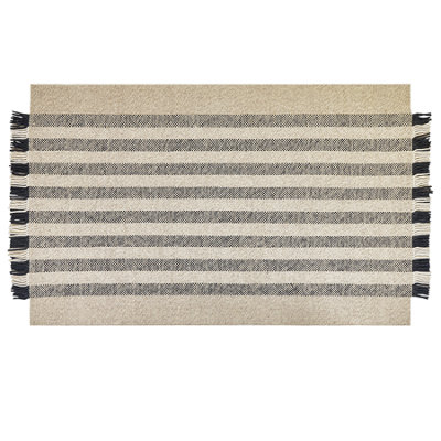 B&Q -  Rug Tacettin White 140 X 200 Cm Wool