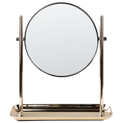 B&Q -  Industrial Makeup Mirror Finistere Gold