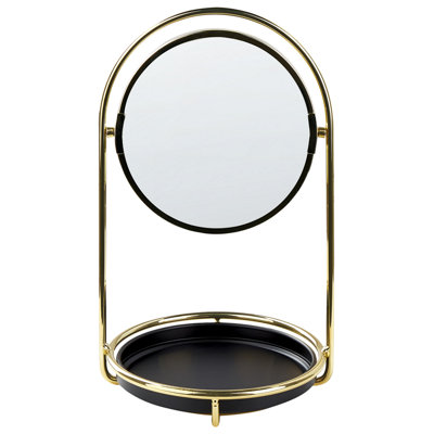 B&Q -  Industrial Makeup Mirror Indre Gold