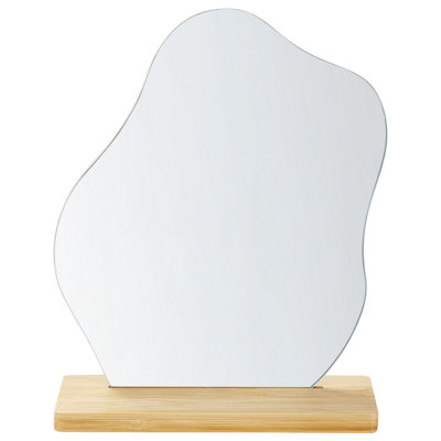 B&Q -  Standing Mirror Lozere 19 Cm 22 Cm Bamboo Wood Light Brown
