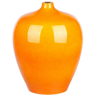 Beliani Flower Vase Terrasa Ceramic 37 Cm Orange from B&Q