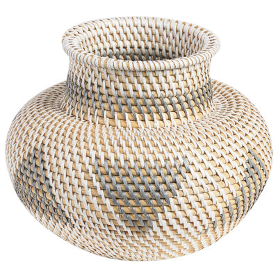 B&Q -  Decorative Vase Asahan Rattan 22 Cm Natural