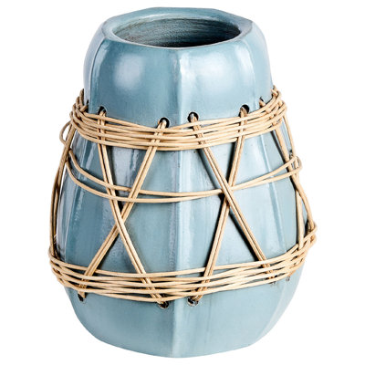 Beliani Decorative Vase Kamering Ceramic 27 Cm Blue from B&Q