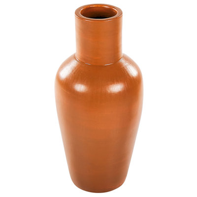 Beliani Decorative Vase Karfi Ceramic 37 Cm Orange from B&Q