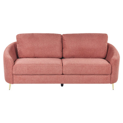 Beliani Sofa 3 Seater Trosa Fabric Pink from B&Q