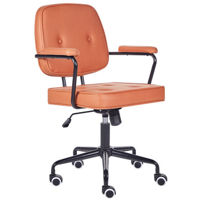 B&Q -  Desk Chair Pawnee Fabric Orange