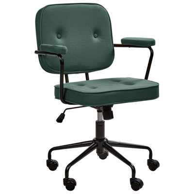 B&Q -  Desk Chair Pawnee Fabric Dark Green