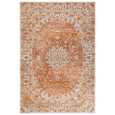 B&Q -  Rug Haya Orange 160 X 230 Cm Cotton