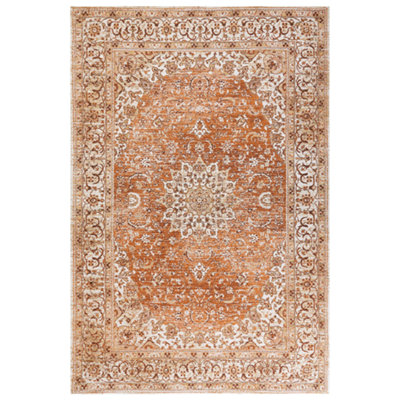 B&Q -  Rug Haya Orange 200 X 300 Cm Cotton