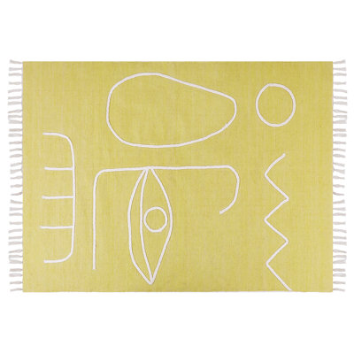B&Q -  Outdoor Rug Yavu Yellow 140 X 200 Cm
