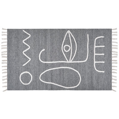 B&Q -  Outdoor Rug Yavu Grey 80 X 150 Cm