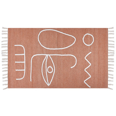 B&Q -  Outdoor Rug Yavu Light Red 80 X 150 Cm