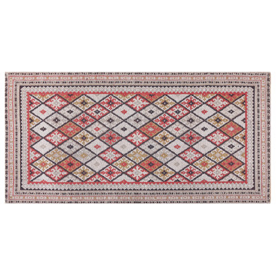B&Q -  Rug Anadag Red 80 X 150 Cm Cotton