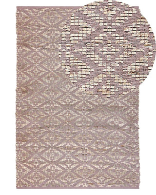 B&Q -  Rug Gerze Pink 140 X 200 Cm Cotton
