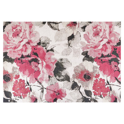 B&Q -  Rug Ejaz Pink 140 X 200 Cm Cotton