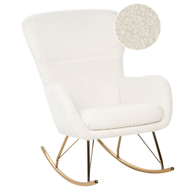B&Q -  Rocking Chair Anaset Boucle White
