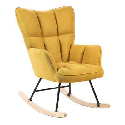 B&Q -  Rocking Chair Oulu Fabric Yellow