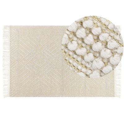 B&Q -  Rug Mavikent Beige 160 X 230 Cm Wool