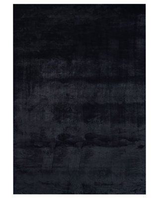 B&Q -  Faux Fur Rug Mirpur Black 160 X 230 Cm