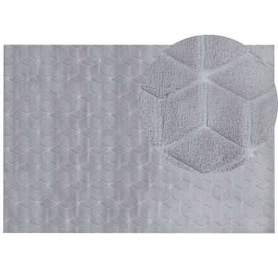 B&Q -  Faux Fur Rug Thatta Grey 160 X 230 Cm