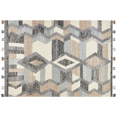 B&Q -  Rug Aygezard Multicolour 200 X 300 Cm Wool Kilim