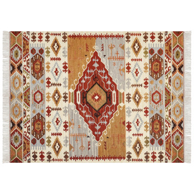B&Q -  Rug Proshyan Multicolour 160 X 230 Cm Wool Kilim