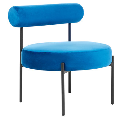 Beliani Armchair Alpha Velvet Navy Blue from B&Q