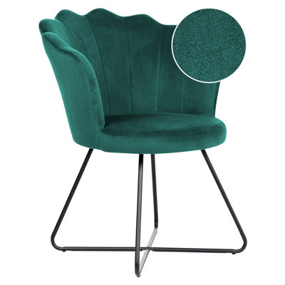 Beliani Armchair Lovelock Velvet Emerald Green from B&Q