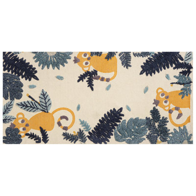 B&Q -  Kids Rug Naibos Multicolour 80 X 150 Cm Cotton