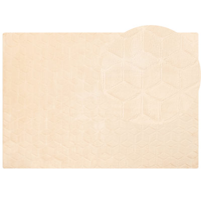 B&Q -  Faux Fur Rug Thatta Beige 160 X 230 Cm