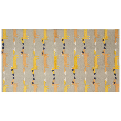 B&Q -  Kids Rug Bankgo Grey 80 X 150 Cm Cotton
