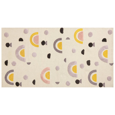 B&Q -  Kids Rug Curup Multicolour 80 X 150 Cm Cotton