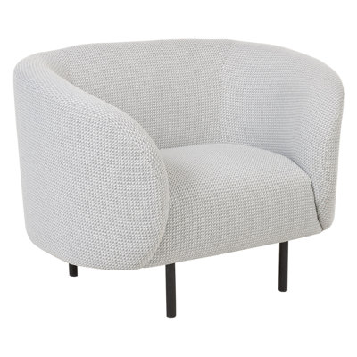 Beliani Armchair Loen Fabric Black/ White from B&Q