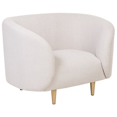 Beliani Armchair Loen Fabric Light Beige from B&Q