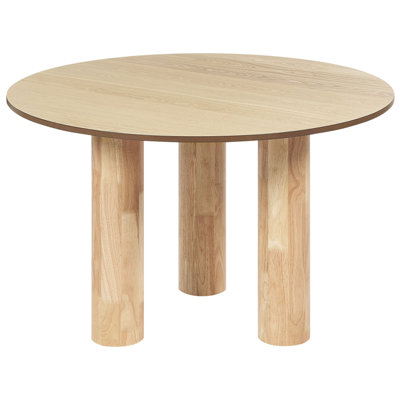 B&Q -  Dining Table Orin Light Ash Wood 120 Cm 120 Cm