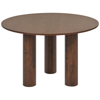 B&Q -  Dining Table Orin Dark Ash Wood 120 Cm 120 Cm
