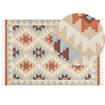B&Q -  Rug Dilijan Multicolour 160 X 230 Cm Cotton Kilim