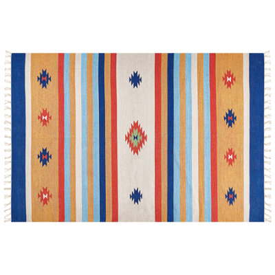 B&Q -  Rug Taronik Multicolour 200 X 300 Cm Cotton Kilim
