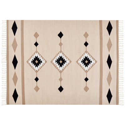 B&Q -  Rug Berdik Multicolour 160 X 230 Cm Cotton Kilim