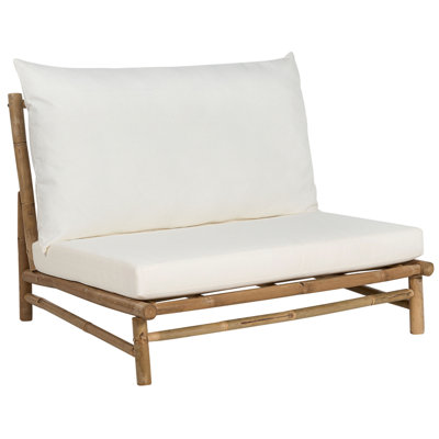 B&Q -  Garden Chair Todi Bamboo Off-White