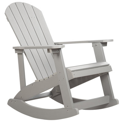 Beliani Garden Rocking Chair Adirondack Light Grey