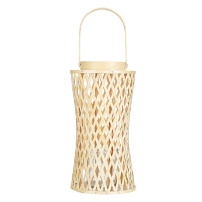 B&Q -  Lantern Mactan Bamboo 38 Cm Natural