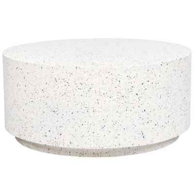 Beliani Coffee Table Trezzo 90 Cm 90 Cm Terrazzo Effect White Terrazzo from B&Q